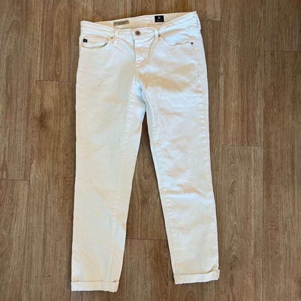 AG "the stilt roll up"‎ white jeans